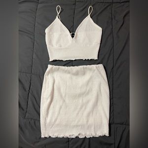 Two-Piece White Skirt Set